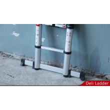 One touch system telescopic ladder with ANSI A 14.2 OSHA America national ladder standard